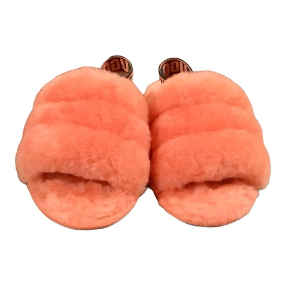 UGG GIRLS FURRY SLIPPERS SIZE 11 - Picture 2 of 6